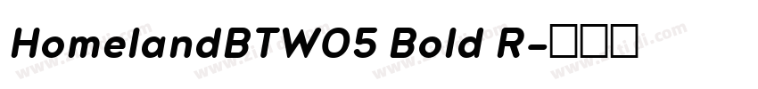 HomelandBTW05 Bold R字体转换
